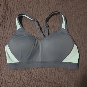 Champion Brand navy and light blue sports bra